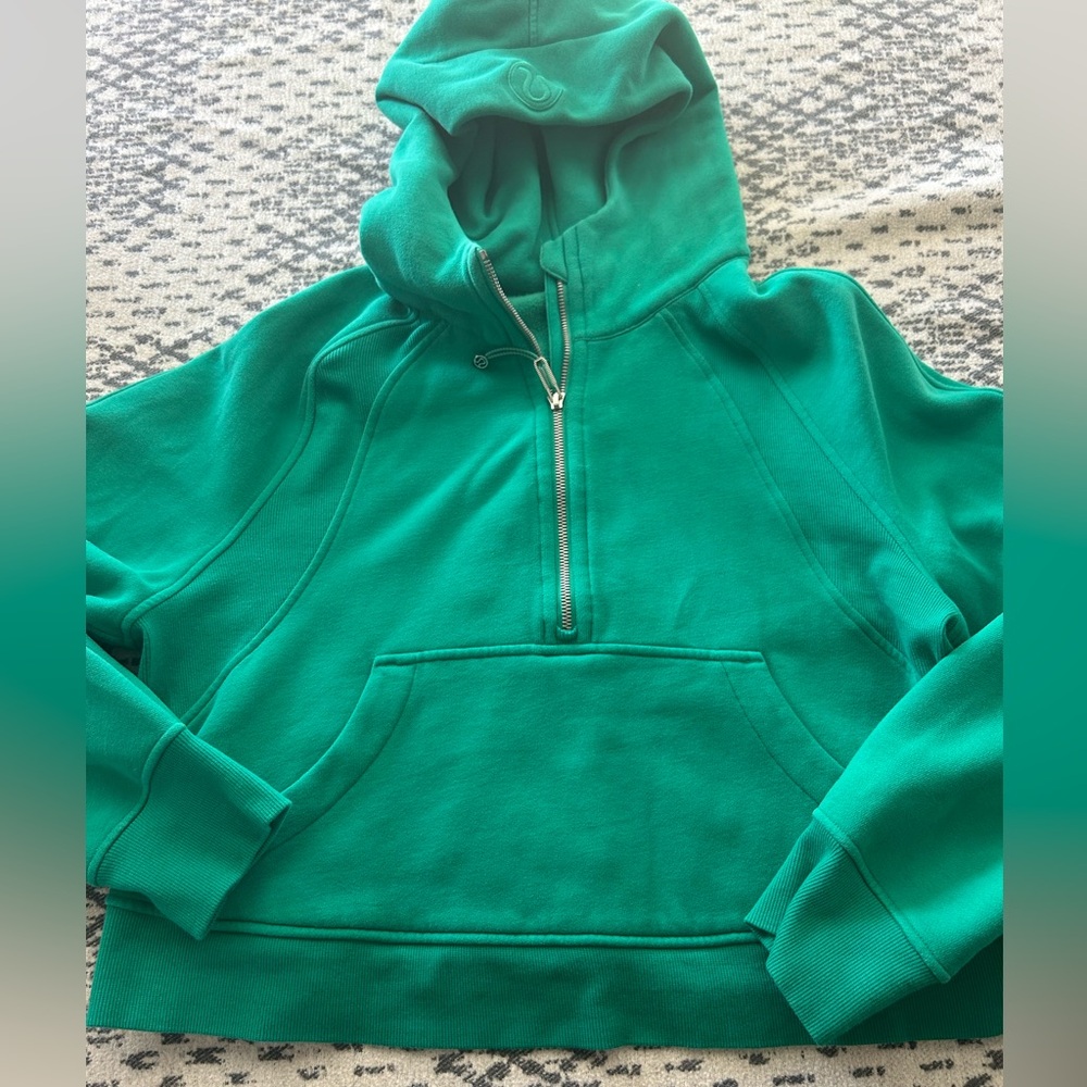 Lululemon Kelly green oversized half zip scuba M/L